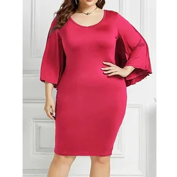 Damskie seksowne, Oversized Bodycon z wysokim stanem, eleganckie sukienki na imprezę jesienne, solidne, rozkloszowane, proste, Midi Dress Vestidos