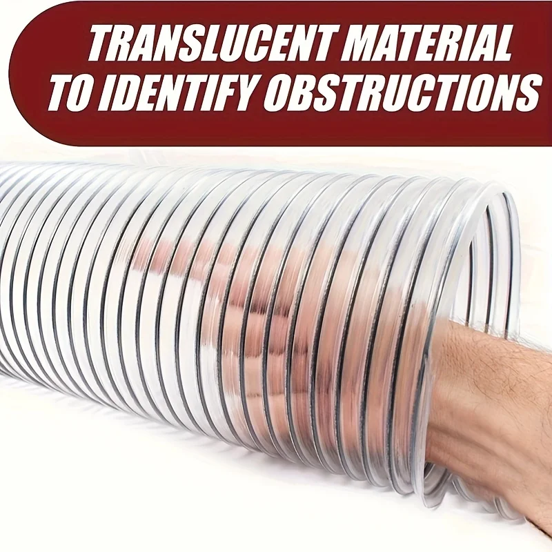 Mangueira de Coleta de Poeira de Pvc Transparente Uso com Coletores de Poeira com Portas em Polegadas od Metro Ideal para Aspiradores