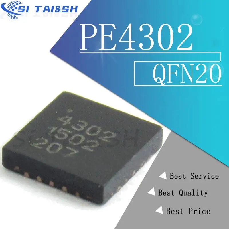 2PCS  PE4302 PE4302 PE4302-52 QFN20 Digital attenuator chip