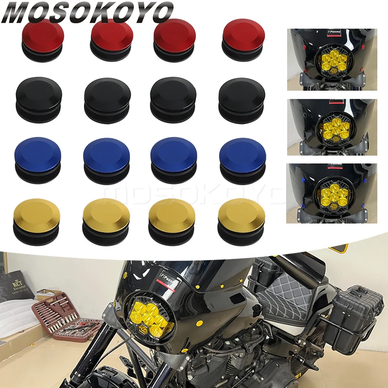 

For Harley Dyna Street Bob Wide Glide Thug Style Cafe Racer MEM7301 MEM7311 MEM7331 MEM7361 Headlight Fairing Bushing Inserts