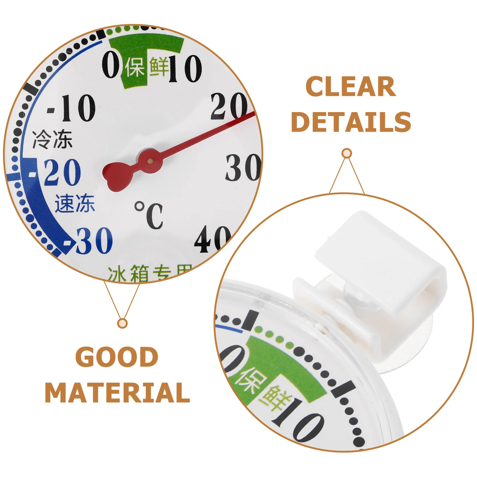 

Temperature Gauge For Fridge Freezer High Accuracy Sensor Suction Cup Mount Max Min Recording Thermometer Cooling Storage