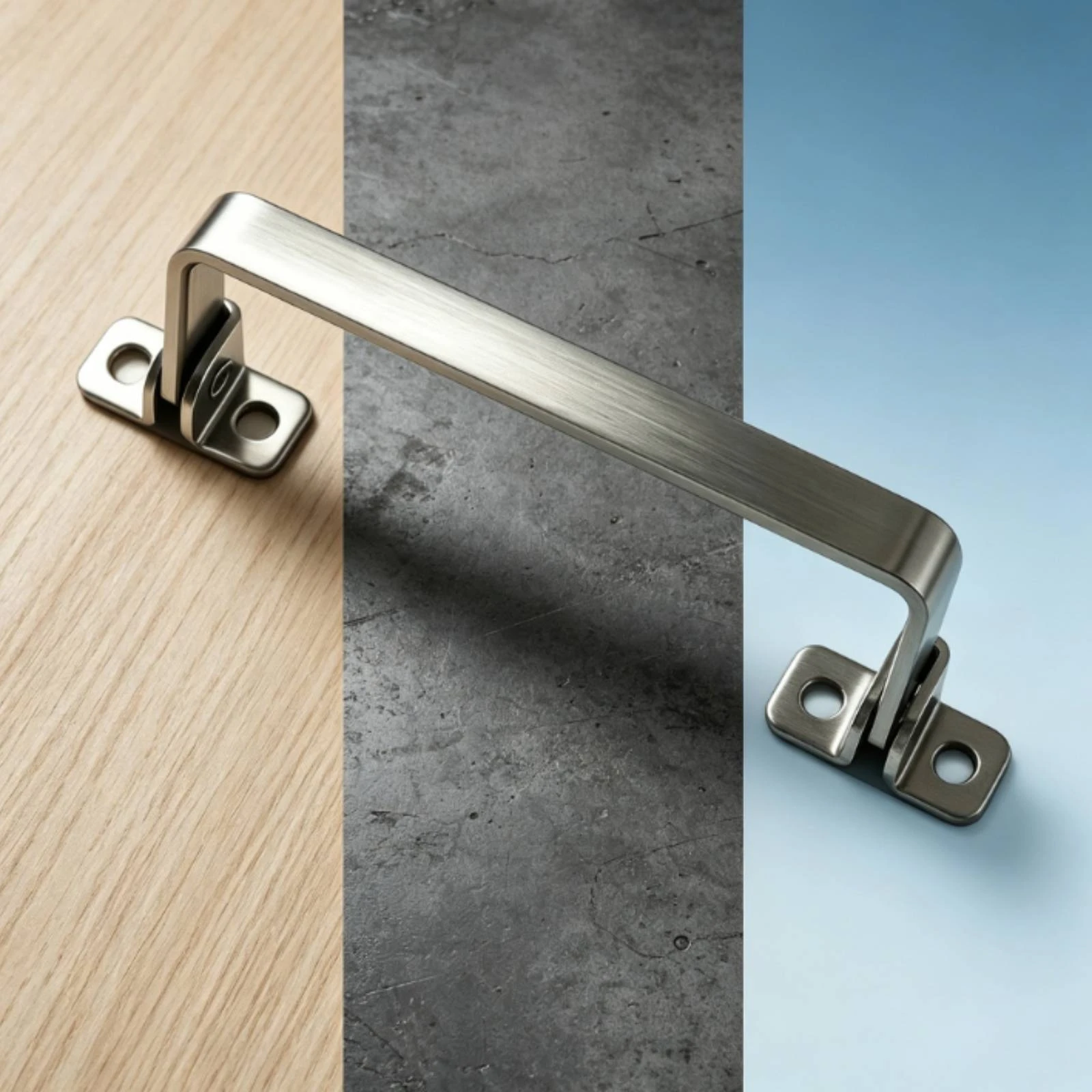 Folding Square Pull Handle Fold-down Foldable Pull Handle Home Hardware Rectangular Mounting Base Includes Screws