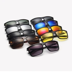 KLASSNUM Men Square Driving Glasses Classic Yellow Lens Anti-glare Night Vision Sun Glasses Women Cycling Eyepiece Wholesale