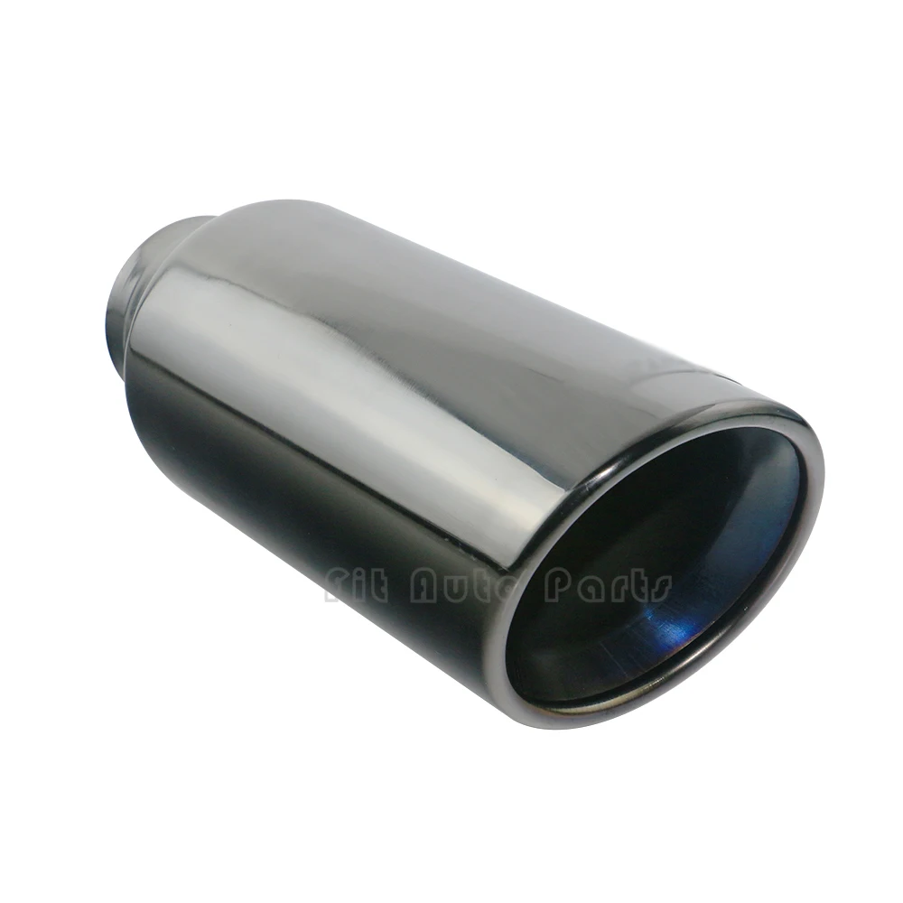 Stainless Steel Muffler Tip inlet 67mm Slant Oval Outlet 105mm Universal exhaust Tail Pipe Black