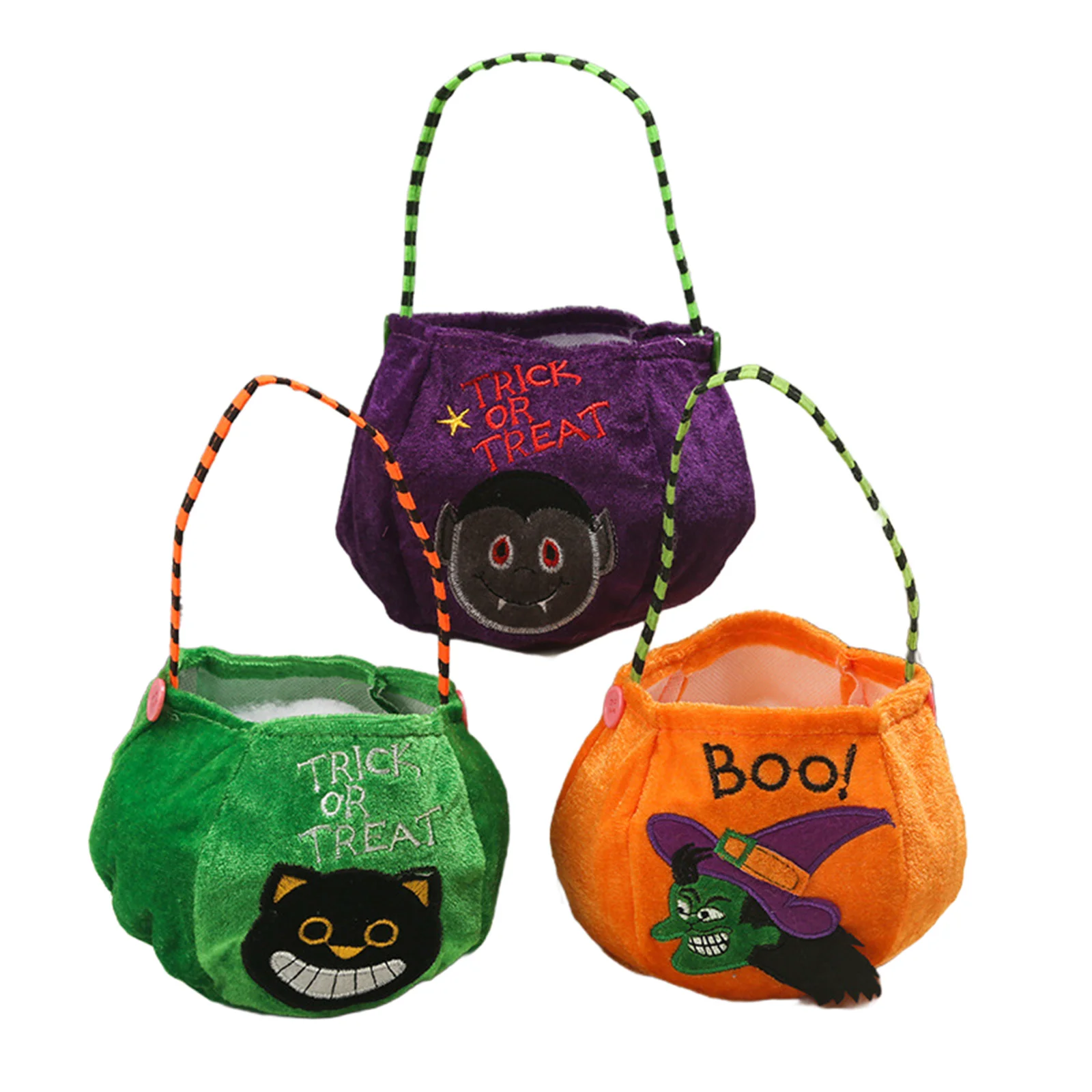Sacs de citrouille d'halloween, sacs d'astuce ou de friandises pour enfants, seau de citrouille d'halloween, panier de collation, accessoires cadeaux pour enfants