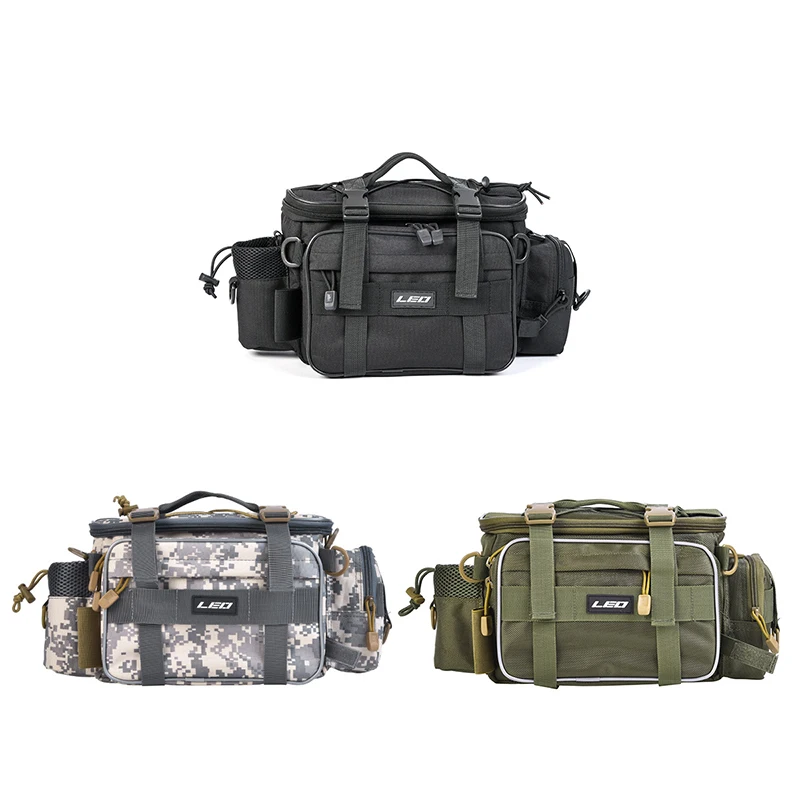 Multifunctional Waist Pack LUYA Bag Single Shoulder Crossbody Camouflage Fishing Tackle Bag Fishing Reel Bait Box Tackle Bag