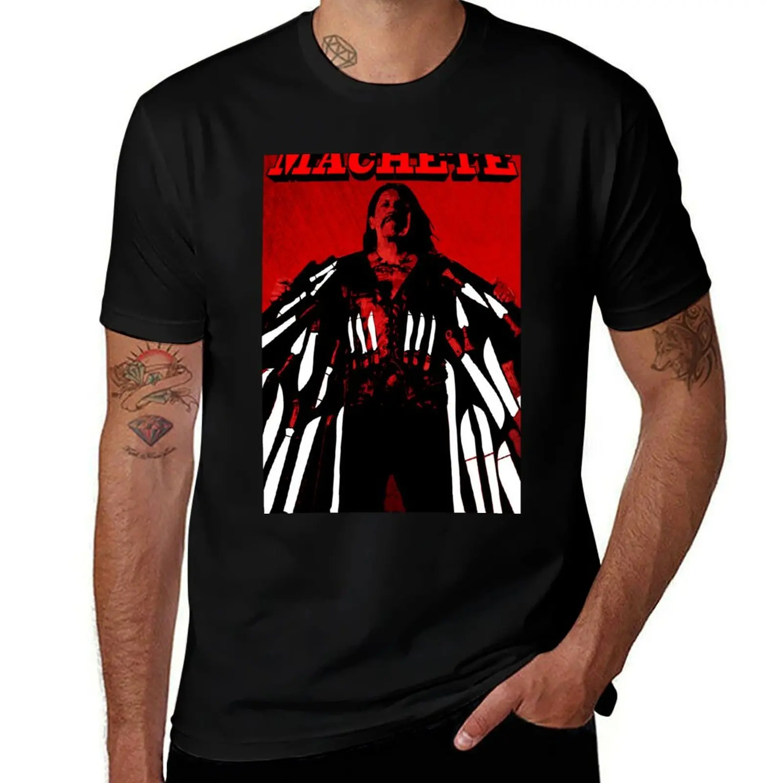 

Machete T-Shirt Plus Size Street Style Tee