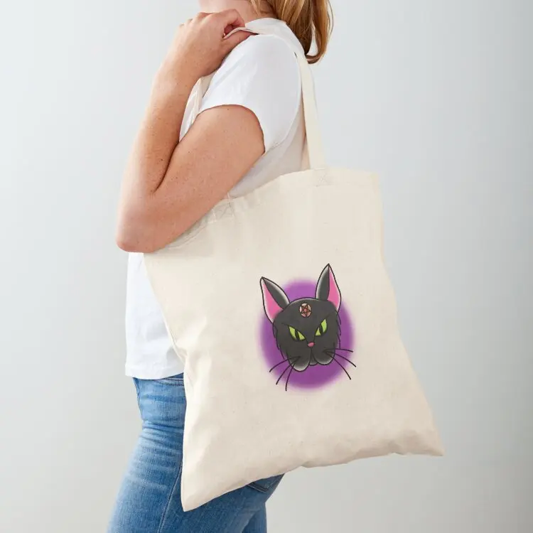 

Сумка-тоут Dark Magic Black Cat, многоразовые сумки для покупок, холщовые сумки-тоут, сумки-шопперы для женщин