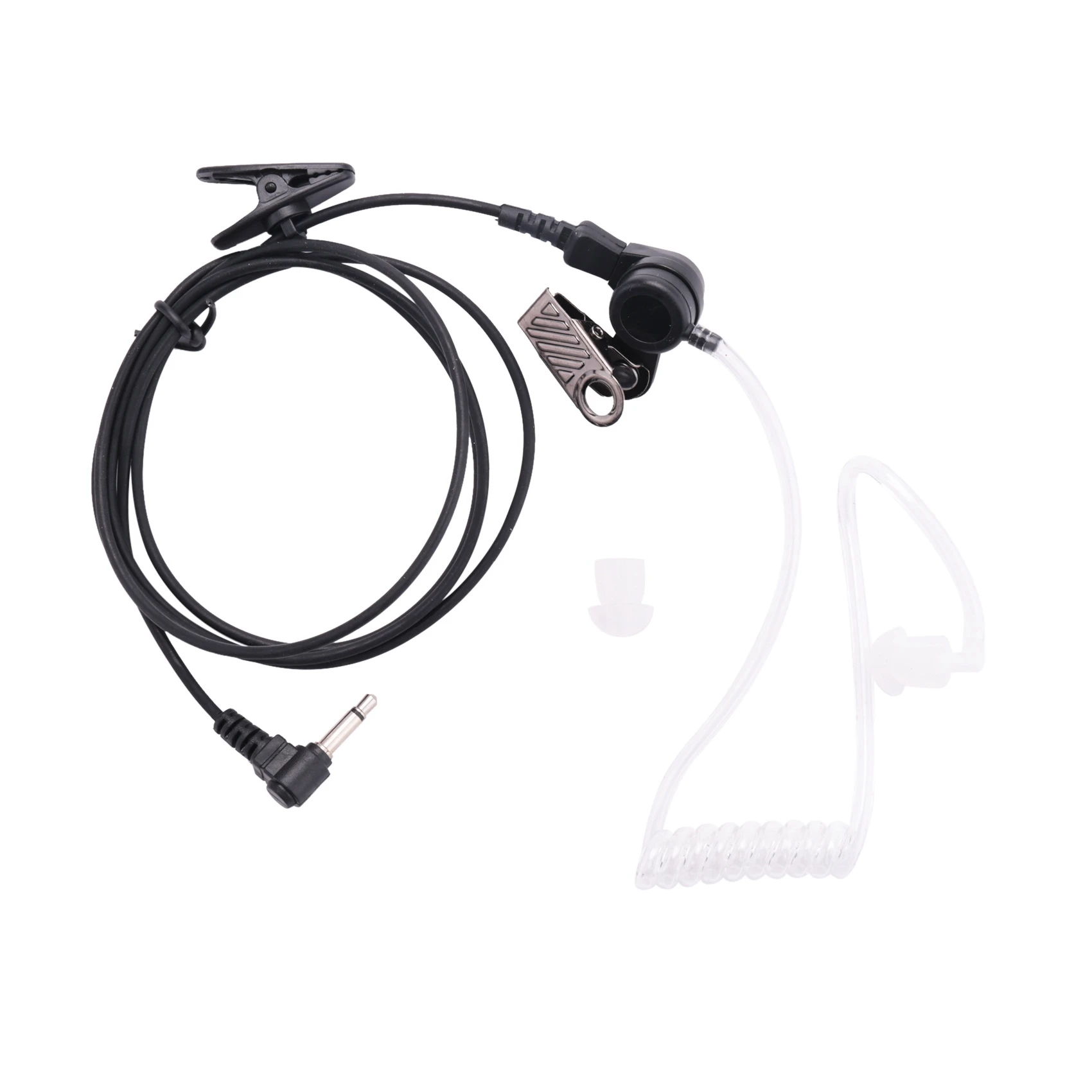 ชุดหูฟังโมโนแจ็คสำหรับวิทยุสื่อสาร3.5มม. มีความยืดหยุ่นโปร่งใสเท่านั้น