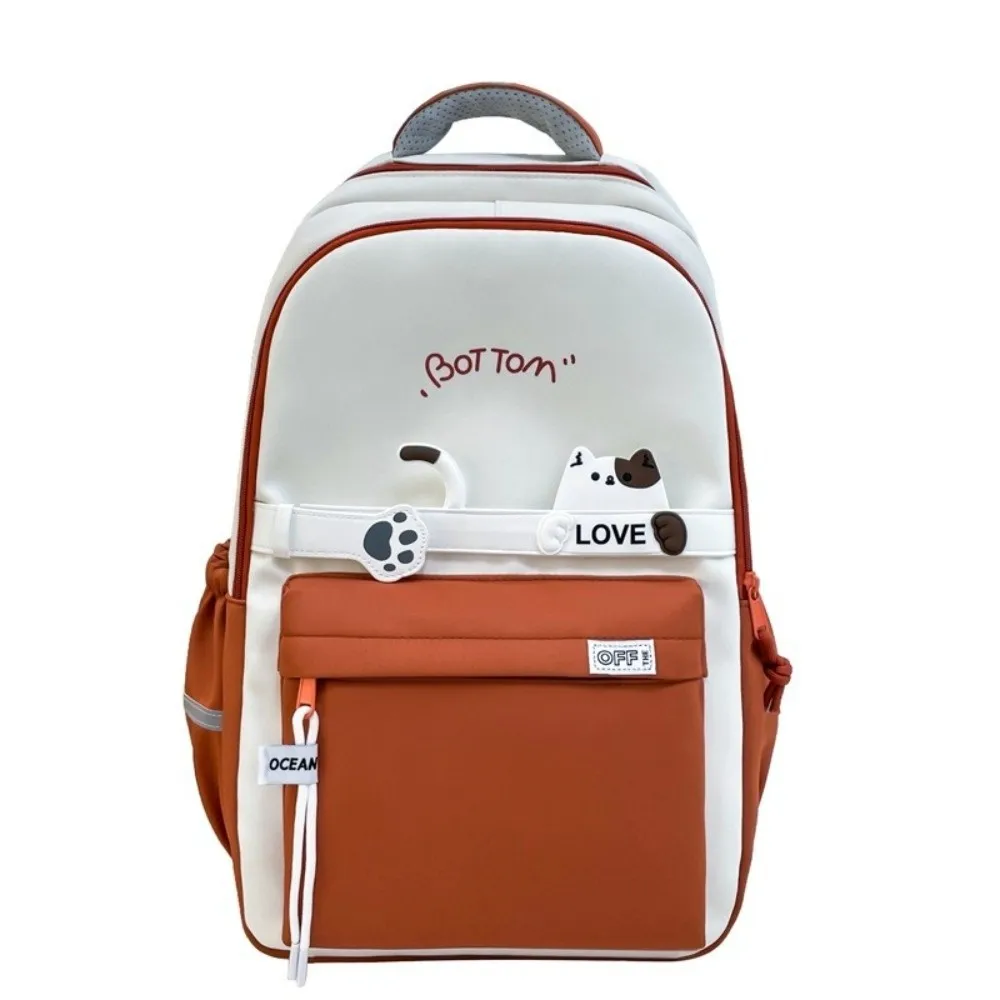 Waterproof Students School Backpack Large Capacity Multi Pocket Lightweight Travel Bag Stationery Storage Nylon