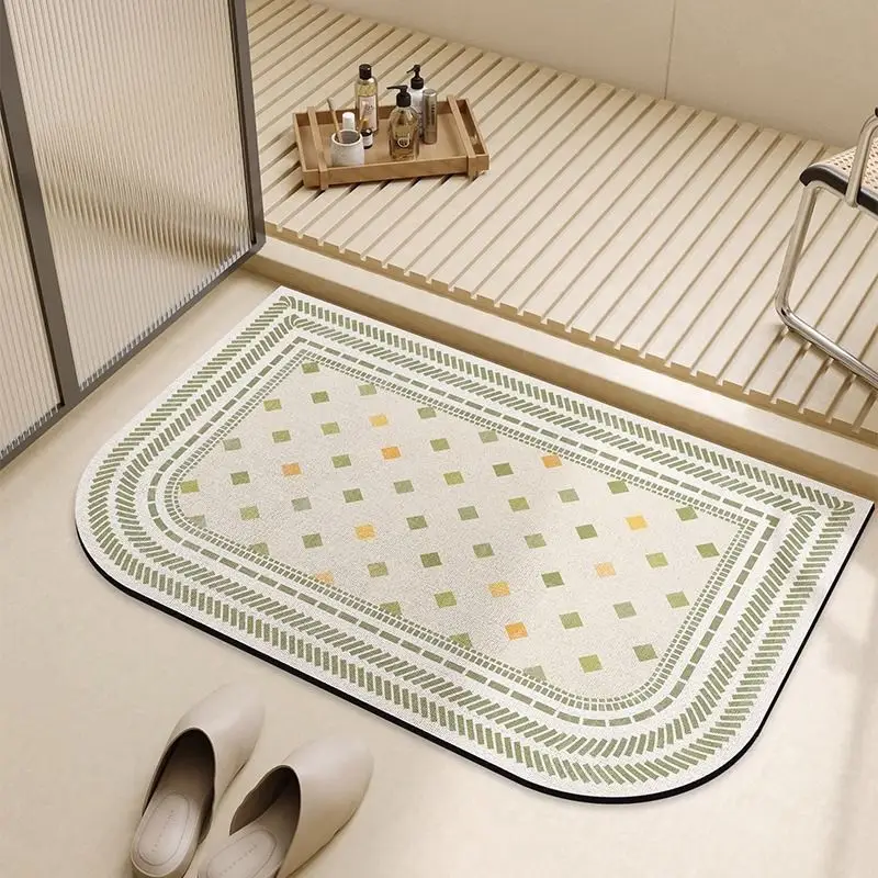 سجادة أرضية ناعمة ماصة للأرضيات، سجادة باب الحمام، سجادة قدم مضادة للقاذورات ومضادة للانزلاق، تجفيف سريع للمطبخ #3