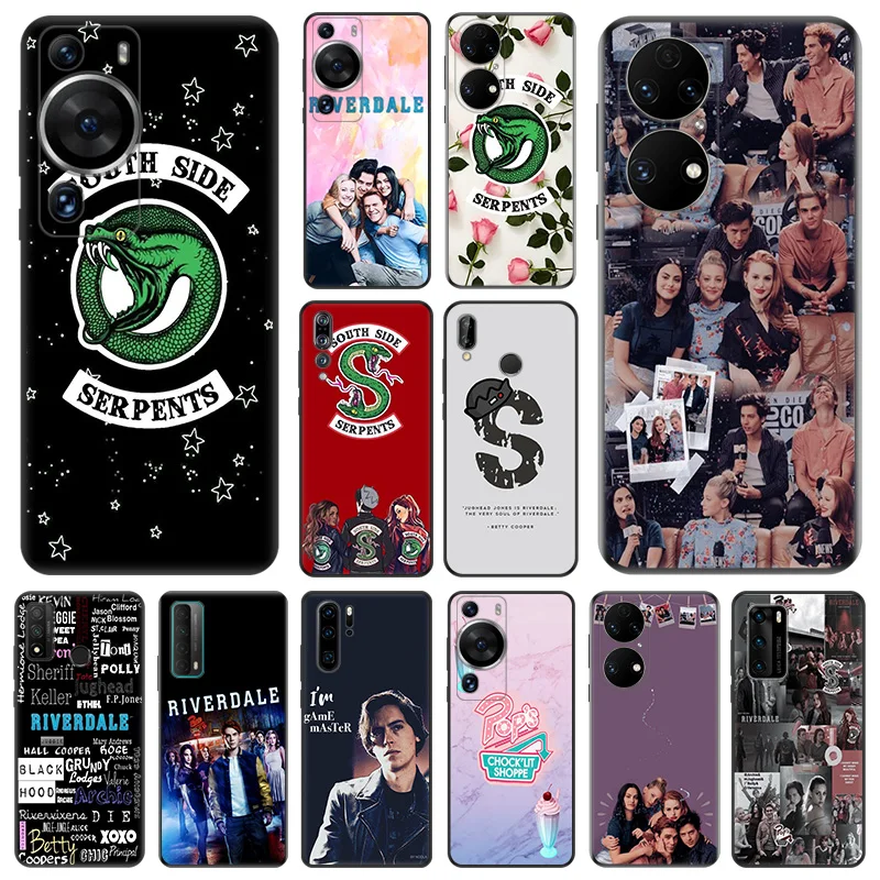 Matte Soft Phone Case for Honor X7 b X8 X9 X6 a 90 70 8X Magic5 Riverdale Cute Serpents Huawei P40 P30 P20 P Smart Black Cover