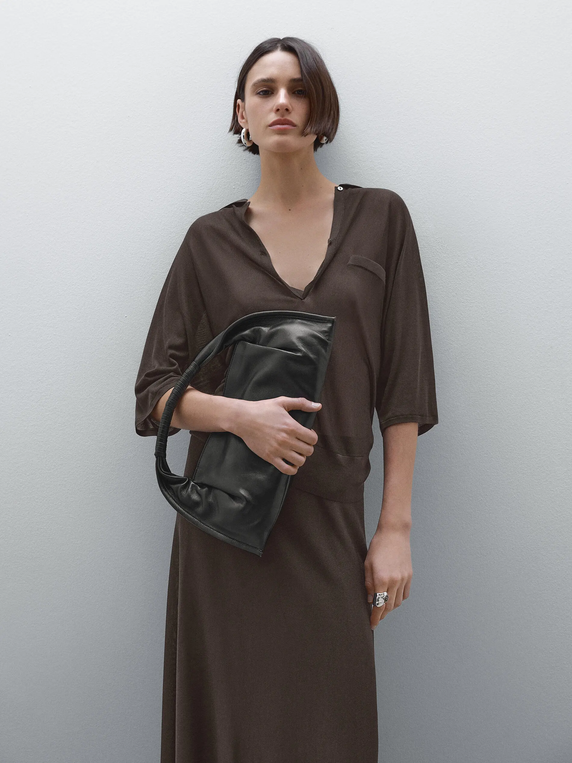 Ethereal MD 2025 massidutti autumn new style of Ladies' casual fashion wide pendulum mid-length skirt