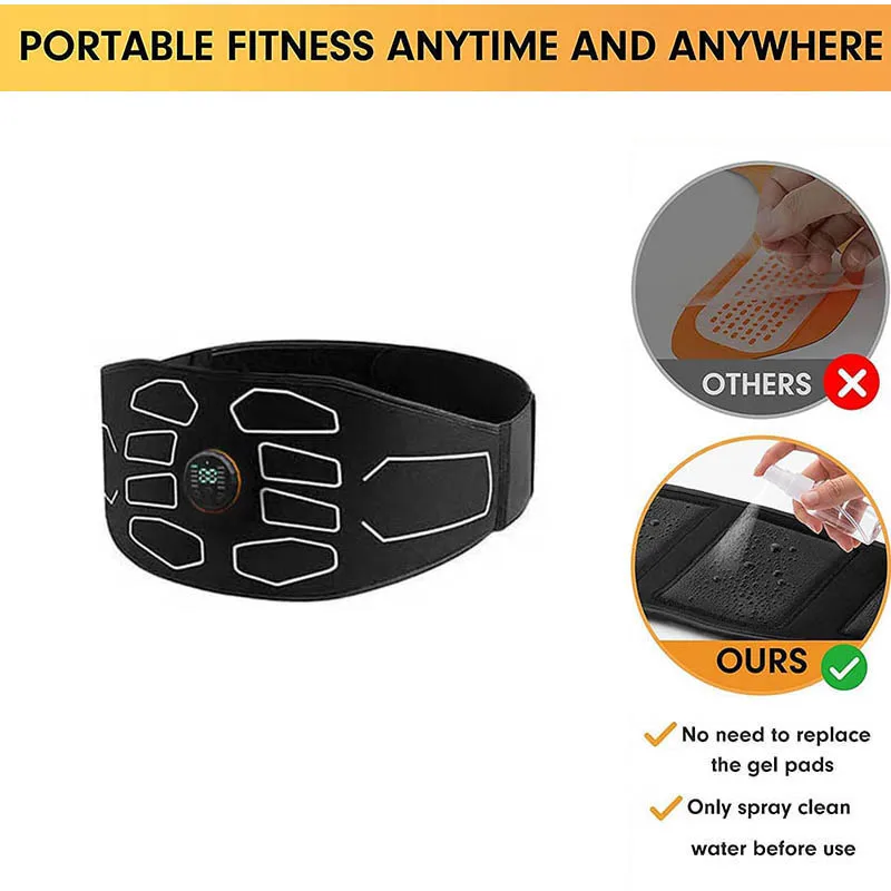 Waist Abdominal Massager Muscle Toner Abdominal Toning Belt  Fitness Training Gear Ab Trainer