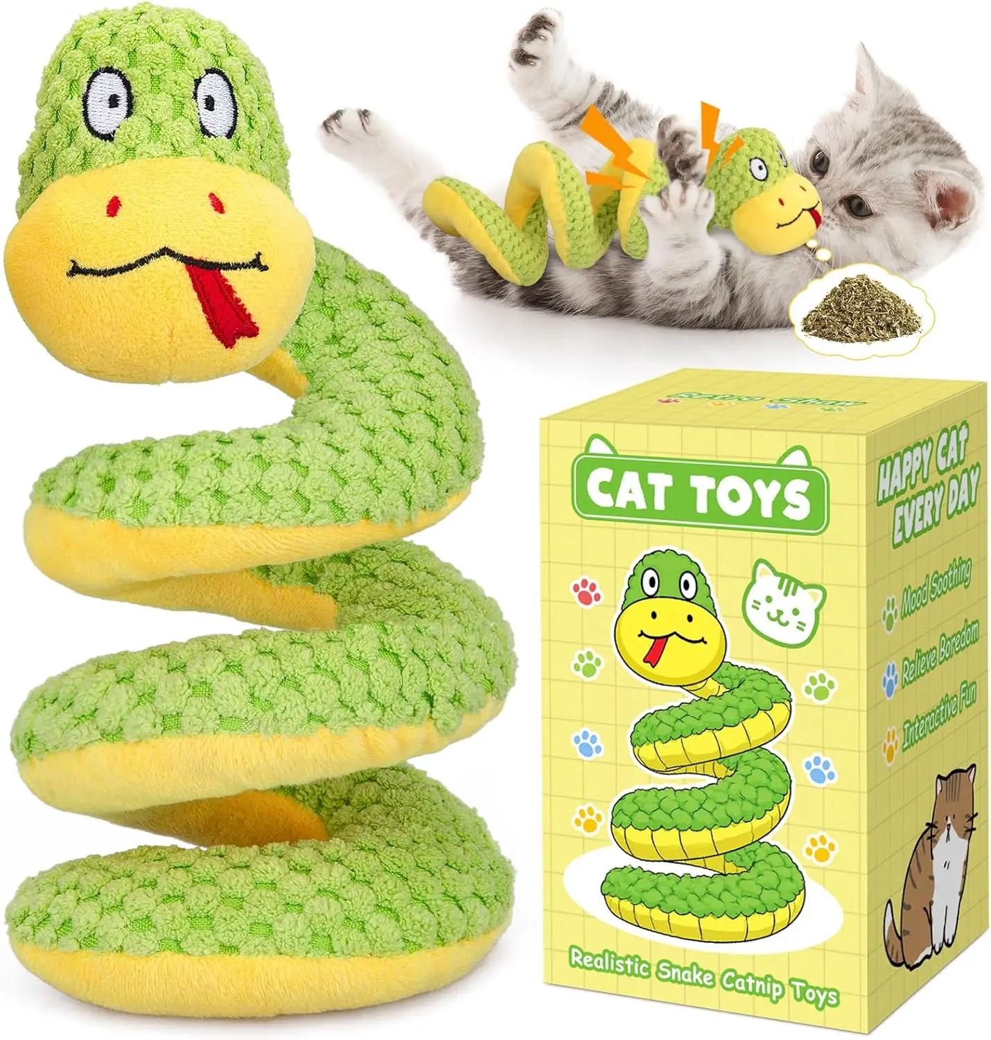 

Реалистичная игрушка-змея для кошек с кошачьей мятой и шуршащим звуком, интерактивная плюшевая игрушка-грызунок для кошек