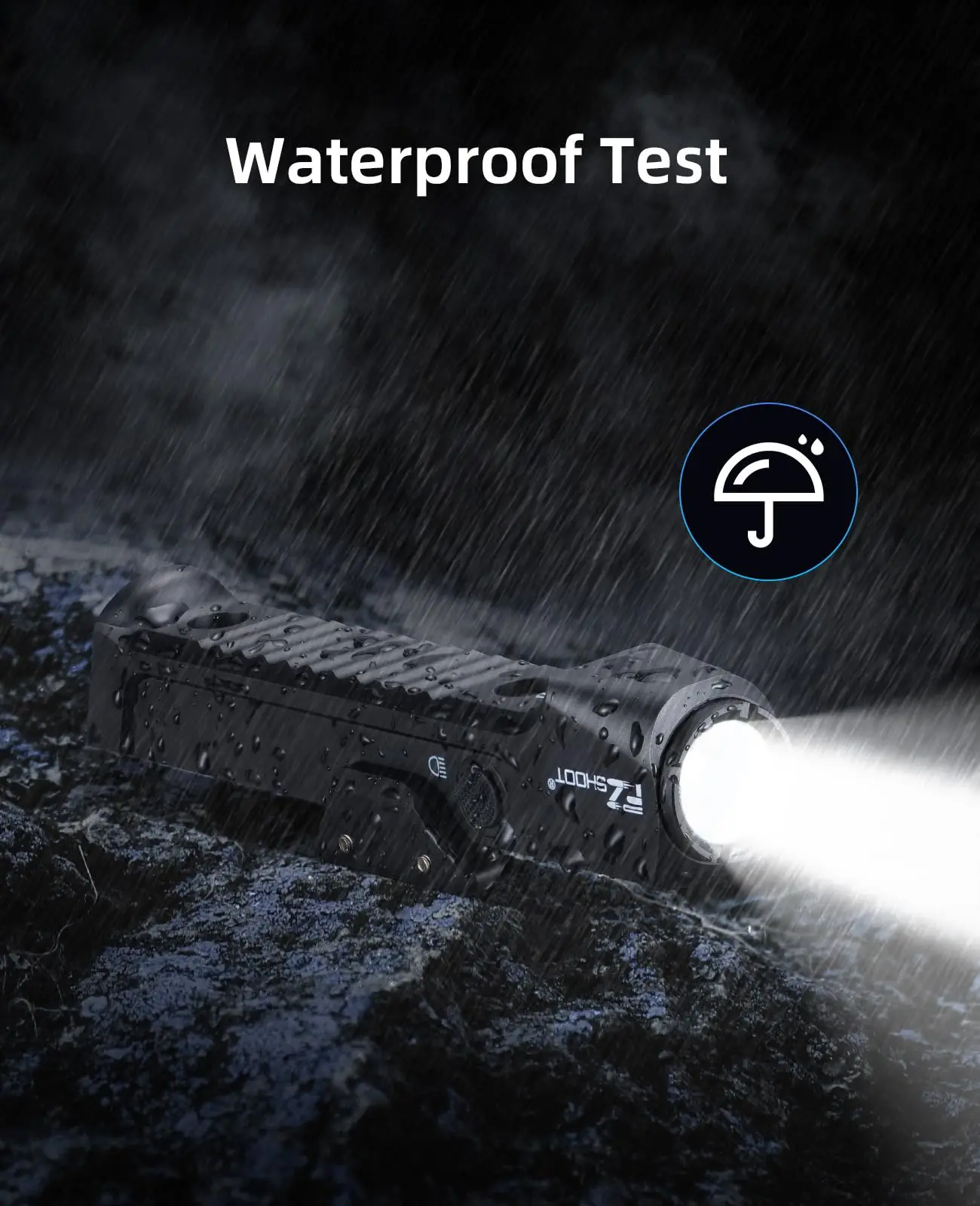 EZshoot 1800 Lumens Tactical Flashlight Rifle LED Light Rechargeable Compatible with Picatinny and M-Lok Rail with Strobe Mode