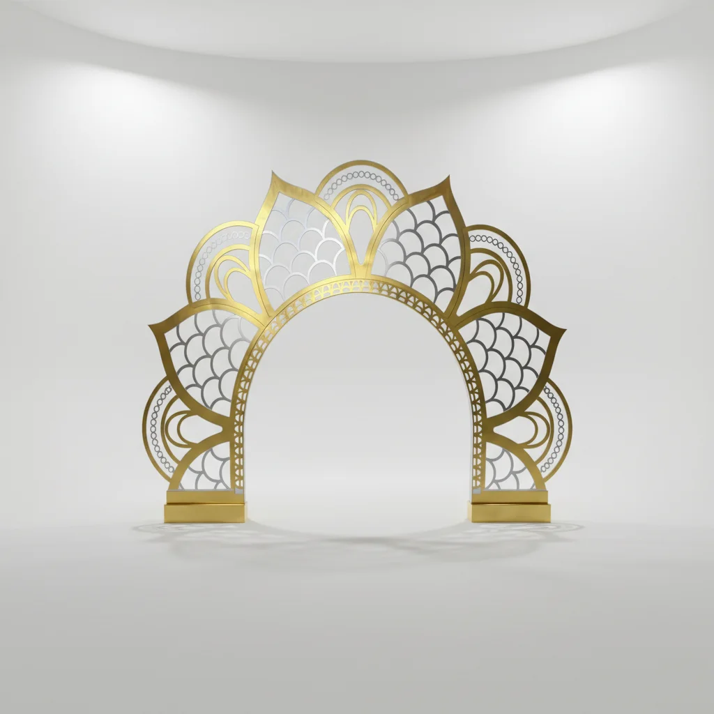 

Luxury PVC Petal Arch Middle Eastern Style Wedding Background Wall for Wedding Background Screens, Events and Parties