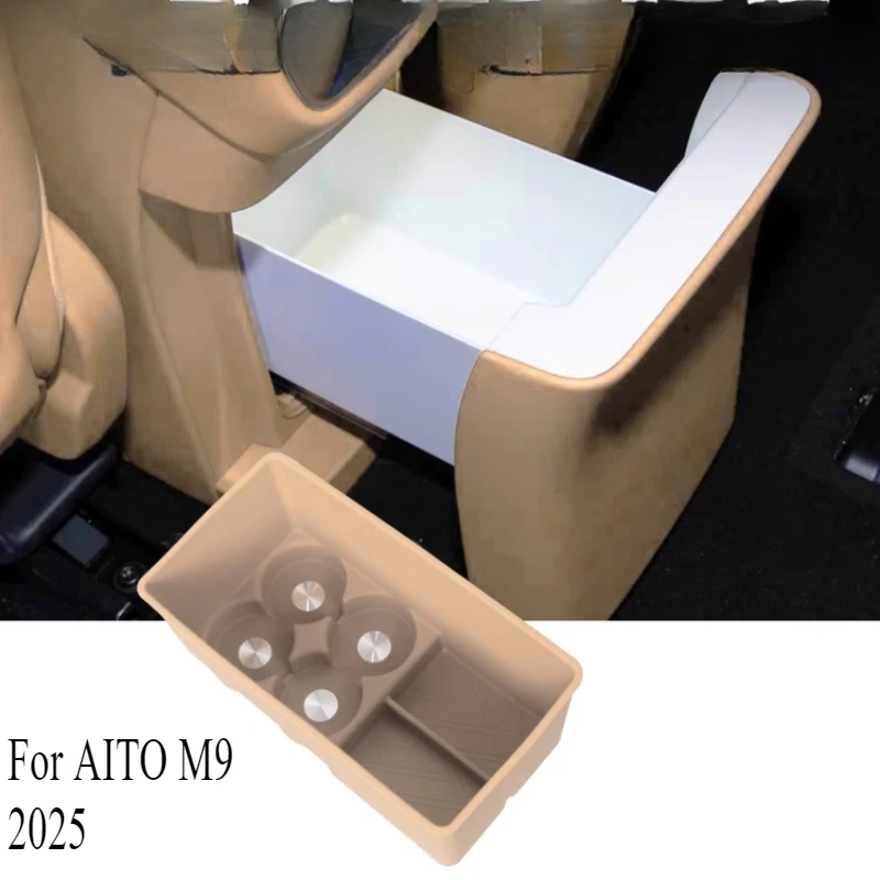 

Для AITO M9 2025 автомобильный коврик для холодильника, силиконовая версия, внутренняя защитная накладка на подлокотник