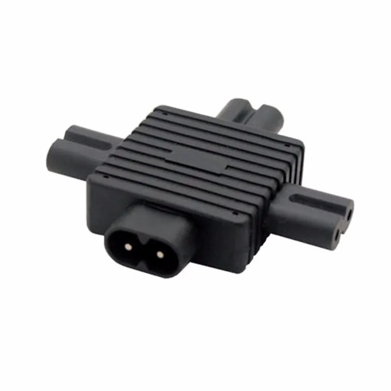 IEC 320 IEC320 IEC Figure 8 C8 Male to 3X Female C7 plug Splitter Power Adapter connector for Power Supply 1 in 3 out