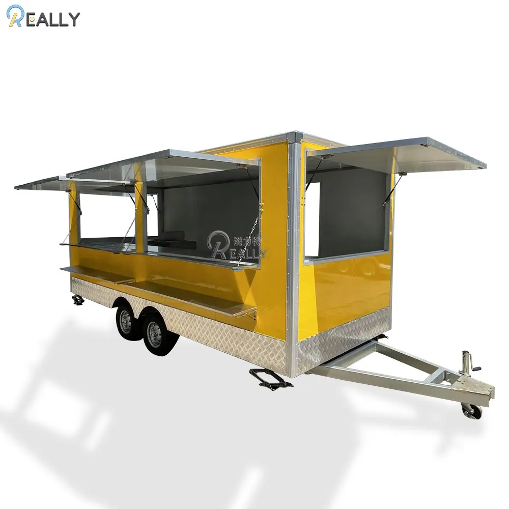 Street Snack Vending Equipment Coffee Food Trailer Hot Dog Carts Mobile Food Trucks for sale