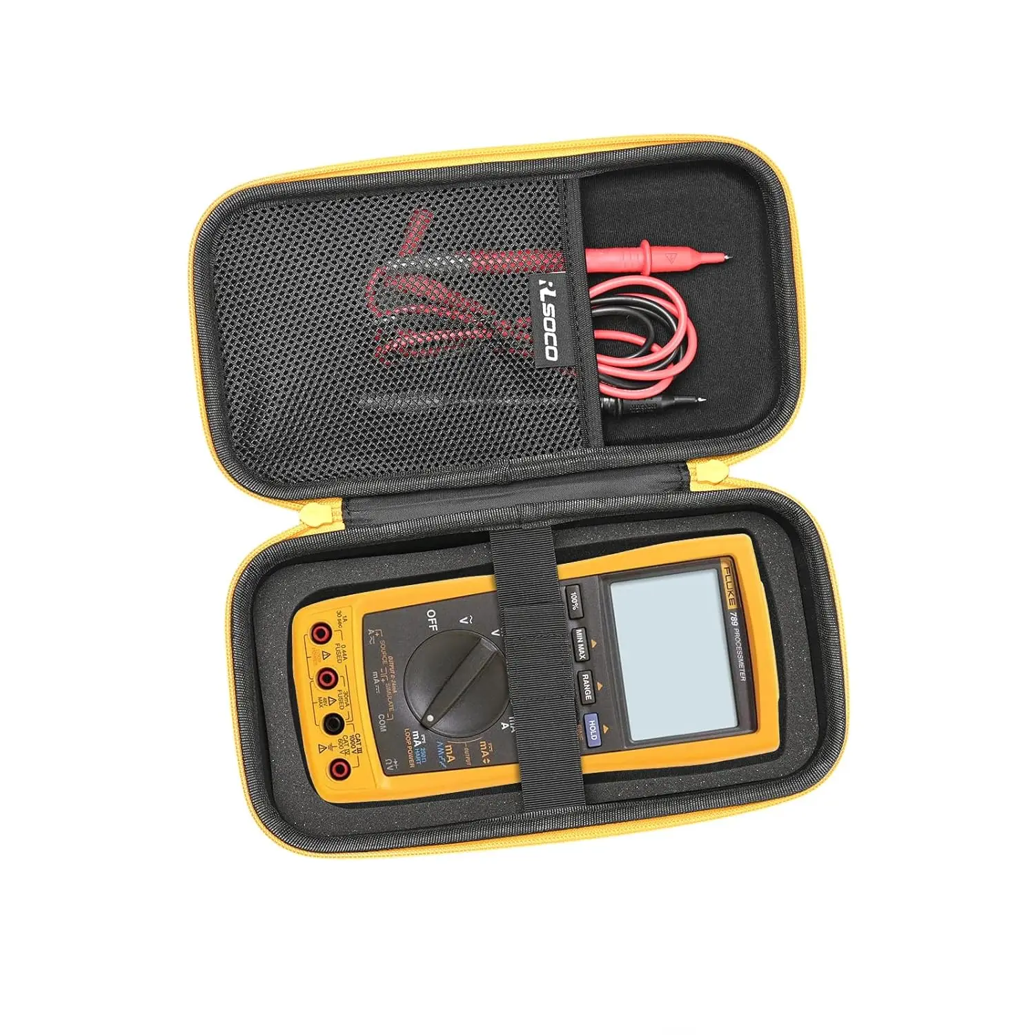 Estojo Rígido RLSOCO para Medidor de Processo Fluke 789/787B/787 |   Design Compacto com Zíper YKK e Proteção Contra Arranhões (Somente a Capa)