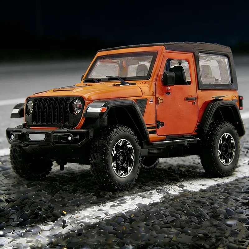 

1:24 Jeeps Wrangler Rubicon SUV Alloy Car Model Simulation Diecasts Metal Off-road Vehicles Sound Light Kids Toys Birthday Gift