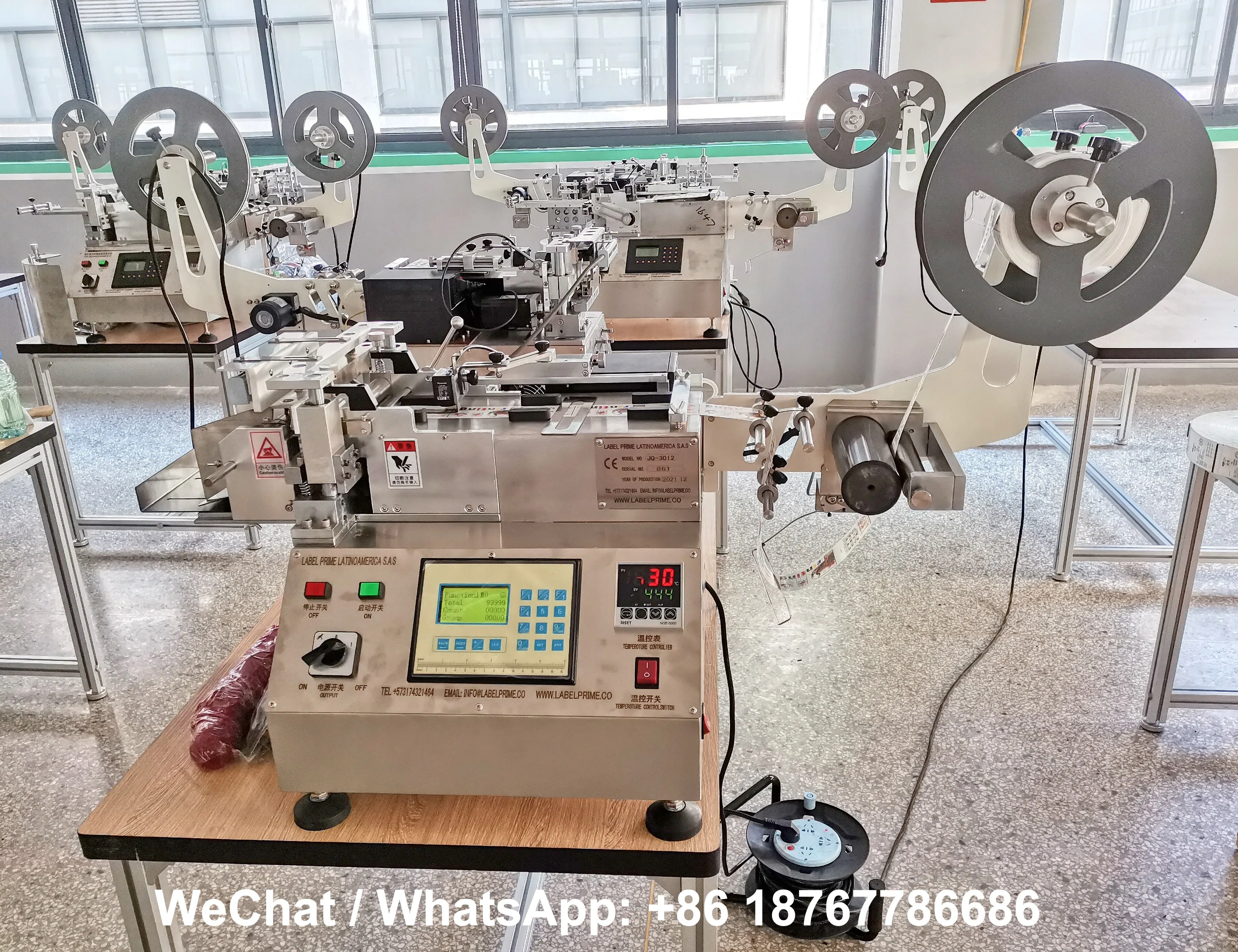JQ-3012 Jingda Small Size Hot and Cold Knife Satin Ribbon Label Cutting Machine for Nylon Taffeta, Cotton Tape and Paper