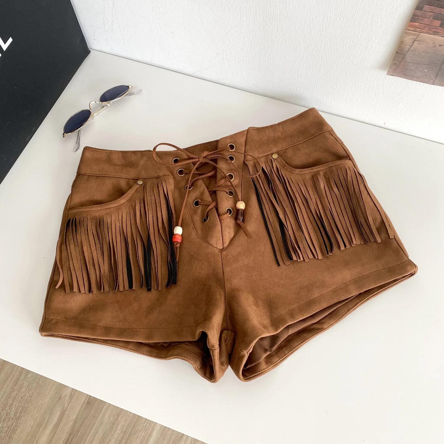 Faldas básicas para mujer, pantalones cortos sexis ajustados con borlas desgastadas, faldas de lujo Vintage a la moda para fiesta, ropa gótica