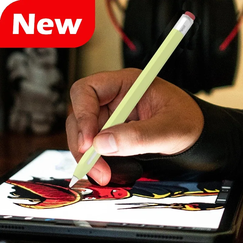 Capa stylus de silicone para apple pencil 1, 2 cores combinando, capa protetora antiderrapante e anti-queda para ipad pen 2 1 capa