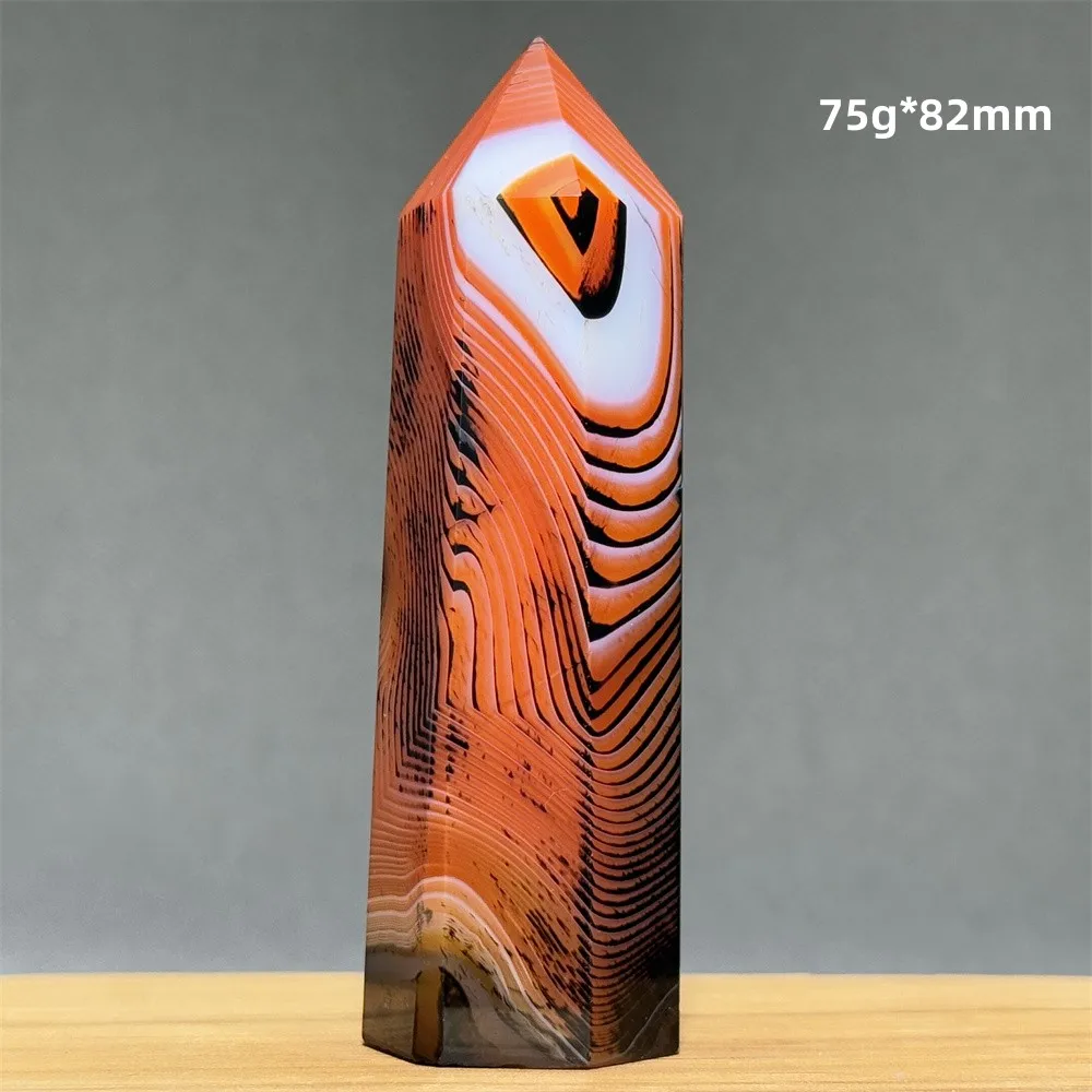 Beautiful Flower Agate Obelisk Natural Mineral Crystal Home Decoration Reiki Witchcraft Healing Gem