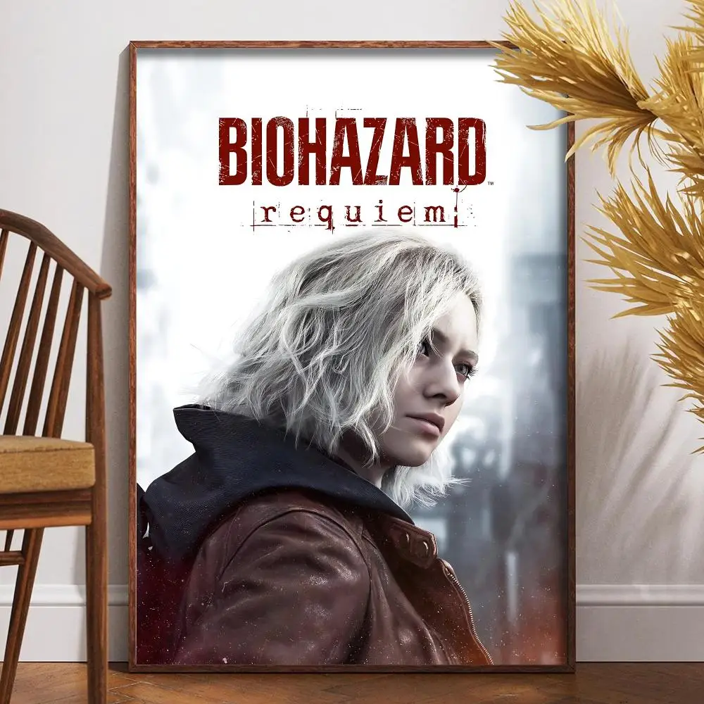 Poster Nordic style room wall decoration self-adhesive HD waterproof AFE bar game Resident Evil Requiem