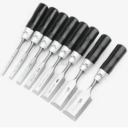 Woodworking Chisel Set Japanese Style High Carbon Vanadium Steel Forged Flat Shovel Chisel Multifunctional Carpenter's Tools DIY