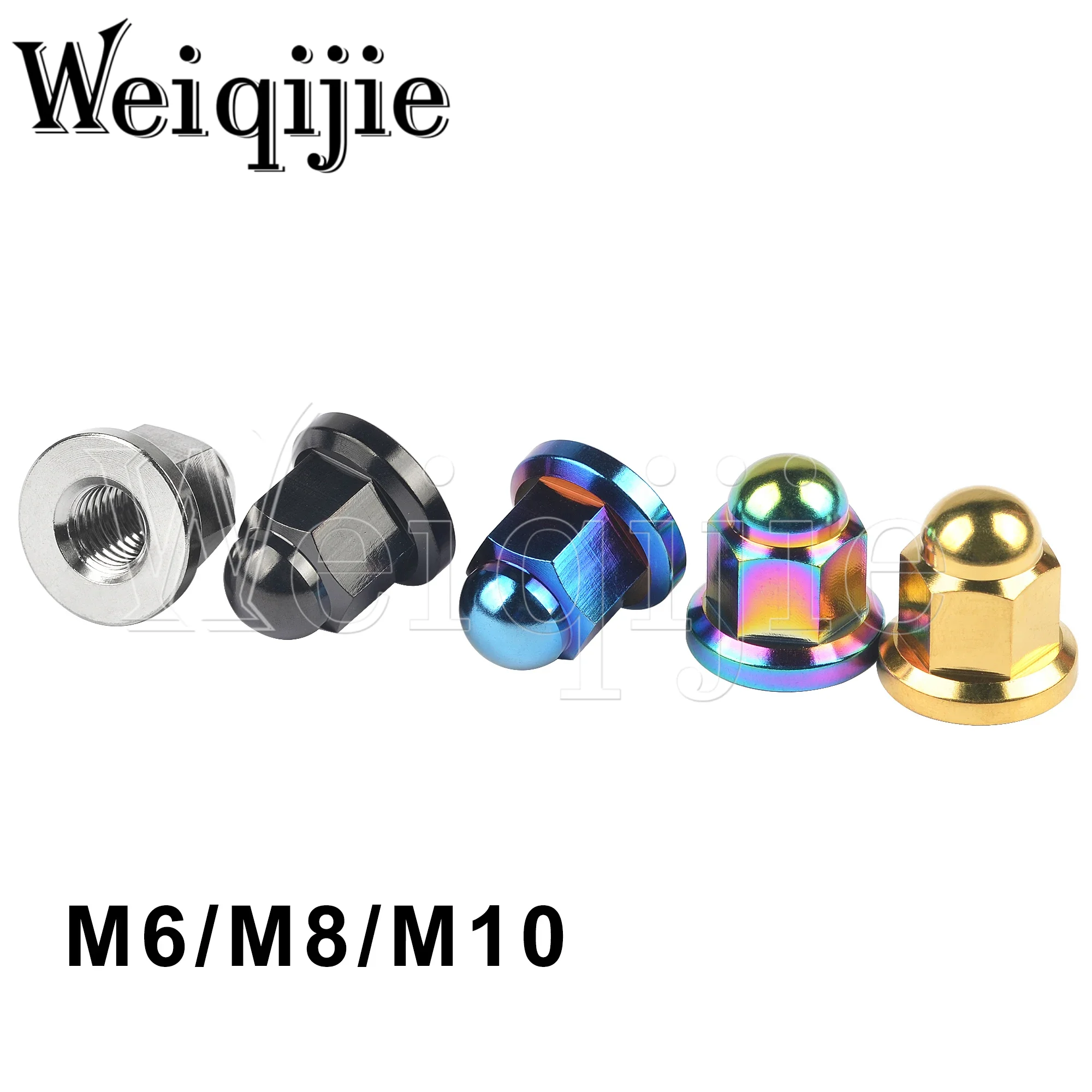 

Weiqijie Titanium Nut M6 X1.0mm M8/M10X1.25mm for Bicycle And Motorcycle Dome Flange Lock Nut