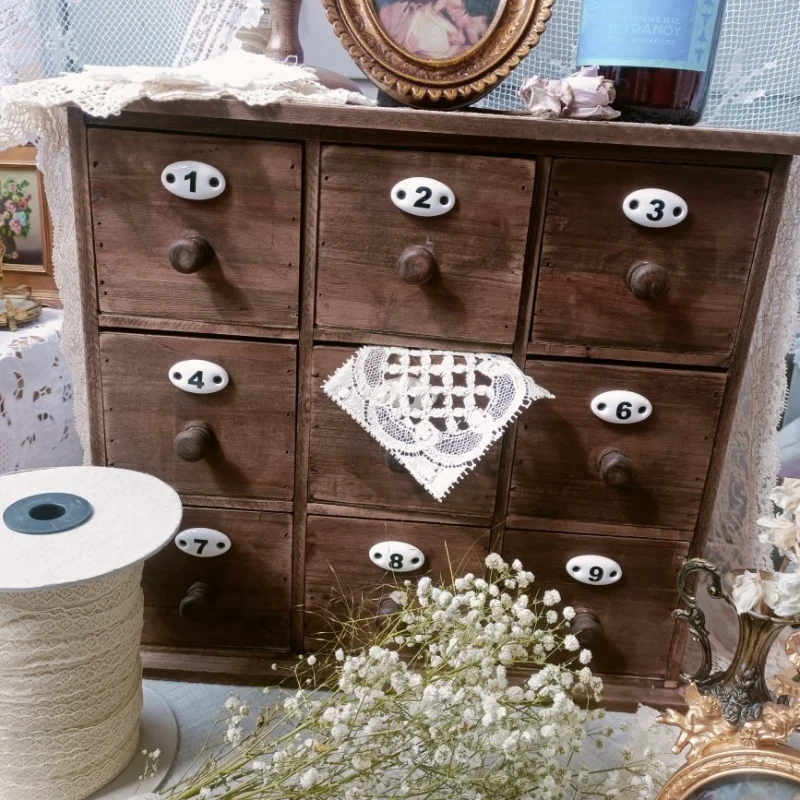 ガーデニング食料品テラス家の装飾飾り無垢材デジタル九宮格収納ボックス