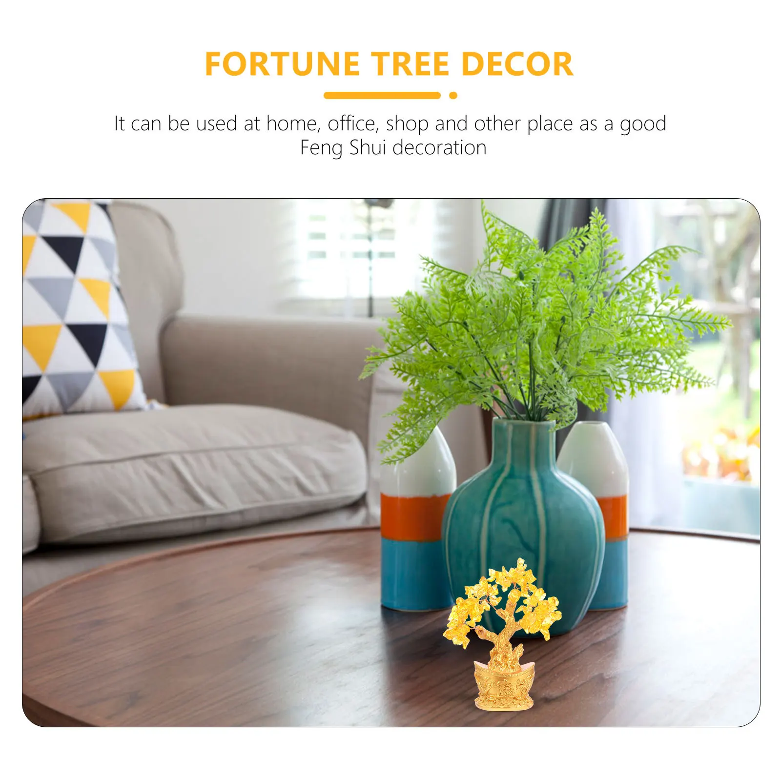 

1Pcs Crystal Money Tree Fortune Tree Desktop Ornament Feng Shui Decoration for Home Office Prosperity Wealth Symbol