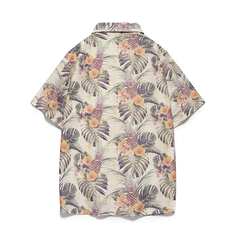 Mens Summer Beach Hawaiian Shirt Men Clothing Short Sleeve Shirts Casual Holiday Vacation Clothing Camisas Hawaiian Shirts Male