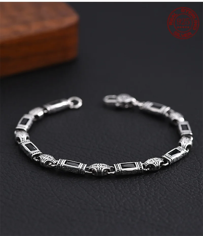 Hot selling high quality 925 Silver Tang Grass Pattern Bracelet for Men and Women Fashion Turkiye Style Luxury Bracelet Necklace