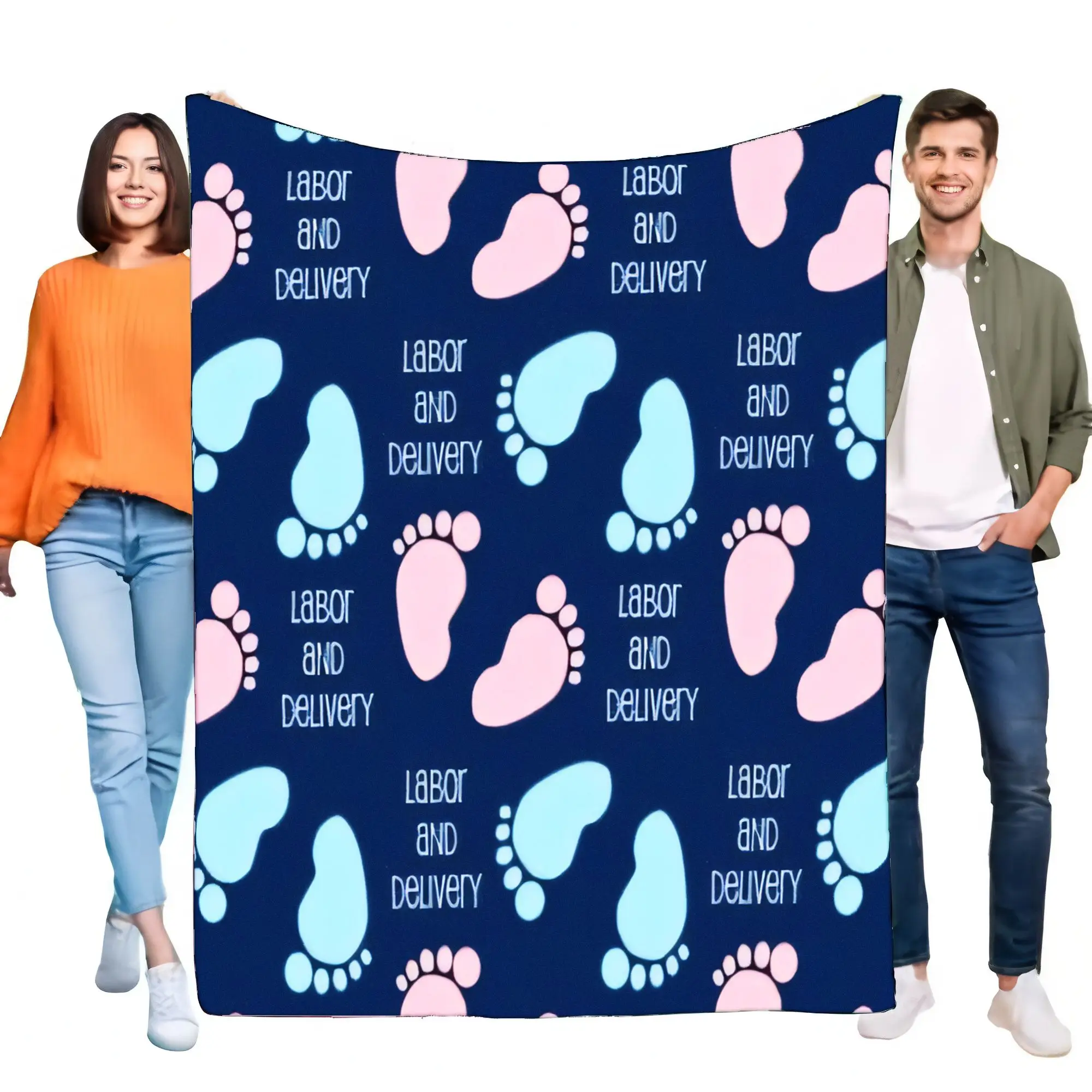 Labor and Delivery Blanket Soft Cozy Baby Shower Gift Lightweight Throw Blanket for Nursery Decor Perfect for New Parents and Ba