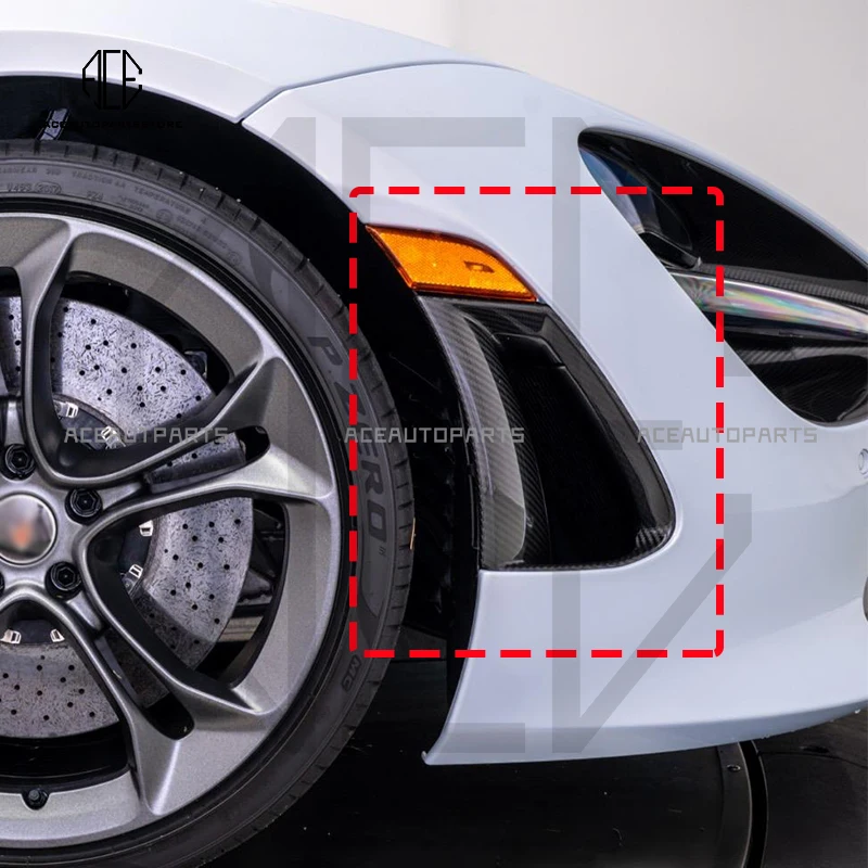 

Dry Carbon Fiber Car Front Bumper Air Vent Trim Side Outlet Intake Frame For McLaren 720s Coupe Spider Body kits Car Accessories