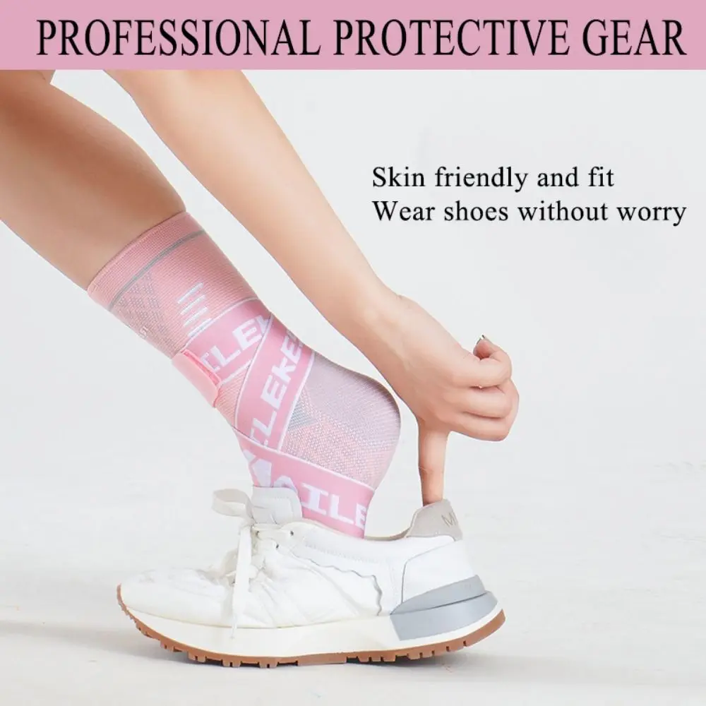 Adjustable Ankle Support Sleeve Foot Strap Elastic Belt Sports Ankle Protector Nylon Comfy Ankle Compression Sock Fitness