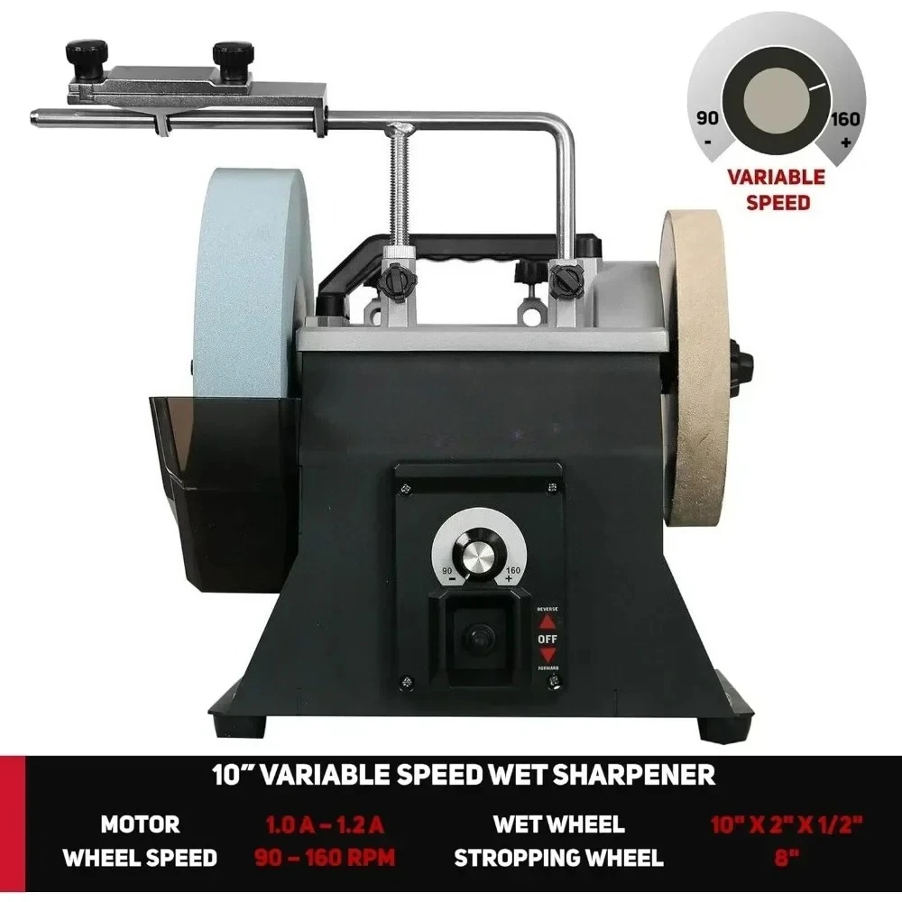 10-Inch Variable Speed Sharpening System 1.2-Amp Two-Direction Water Cooled Wet Stone Grinder