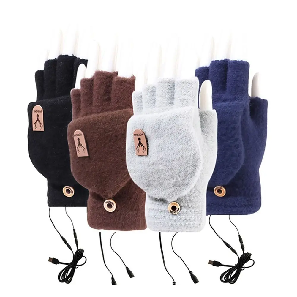 

Прочные зимние перчатки с USB-подогревом, регулируемые нескользящие перчатки для сенсорного экрана, теплые многоразовые перчатки для согрева рук
