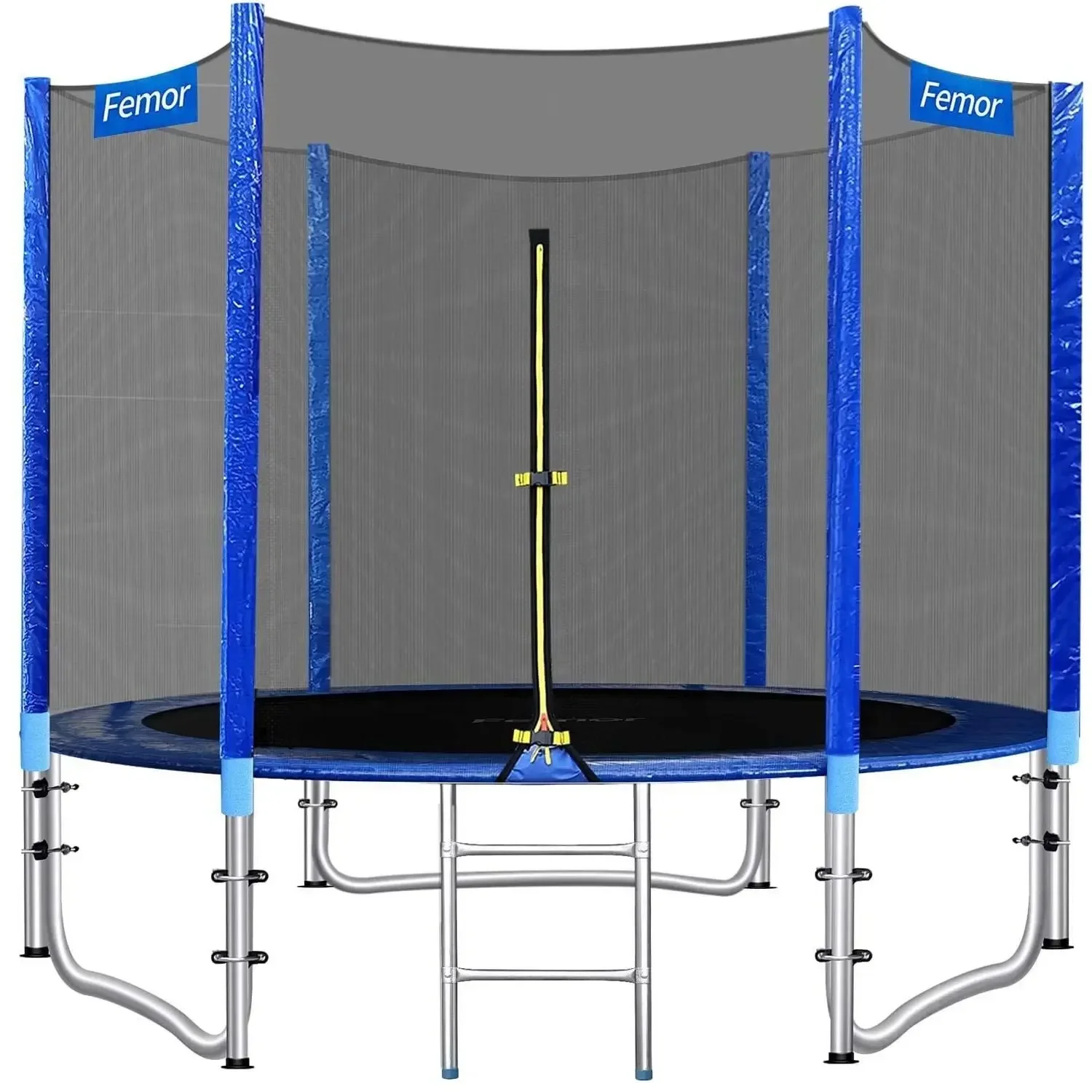 Set trampolin dengan ayunan, Ø244/305/366 cm, olahraga kebugaran trampolin dengan kandang Net rekreasi trampolin untuk dalam/luar ruangan