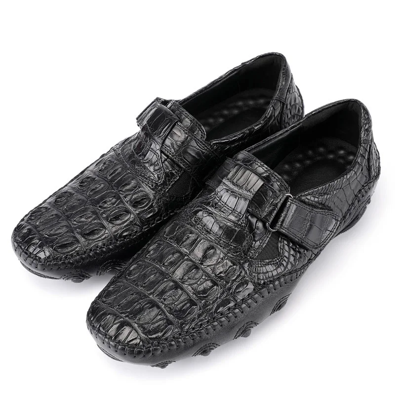 

BATMO 2023 new arrival Crocodile skin Genuine Leather casual shoes men,6006-1