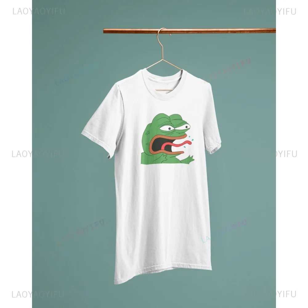 

Юмор Лягушка Пепе Злой и кричать Графический принт Интернет-мем Футболка Повседневная модная уличная одежда Летняя стильная мужская футболка