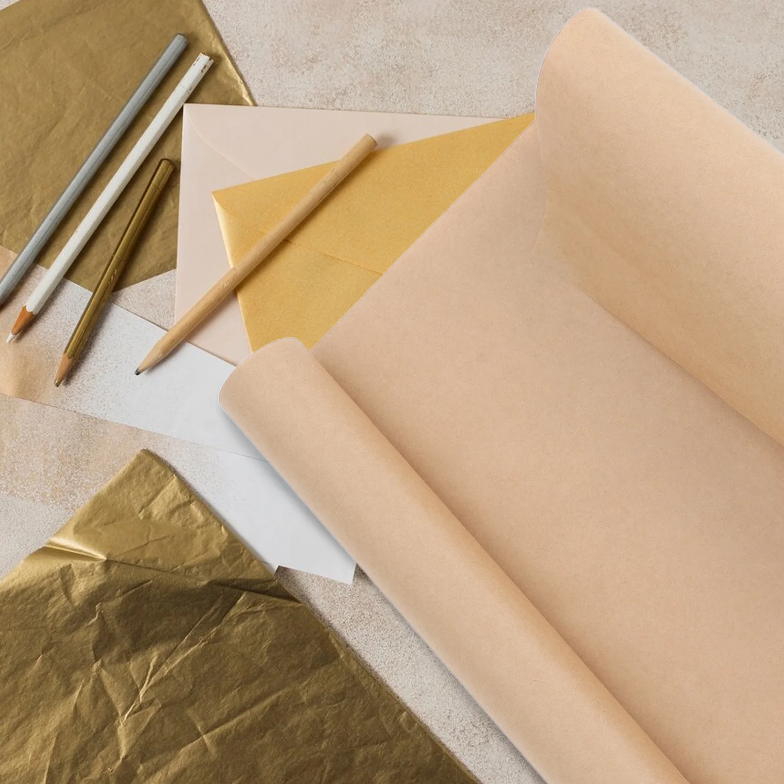 Brown Kraft Paper Roll for Wrapping Crafts Floral Bouquet DIY Packaging Paper Tablecloth Parchment