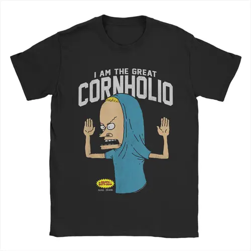 Imagen 1 del producto Camisetas para hombre Beavis y Butt-Head I Am the Great Cornholio Camisetas únicas 100% de algodón Camisetas de manga corta Ropa con cuello redondo para adultos