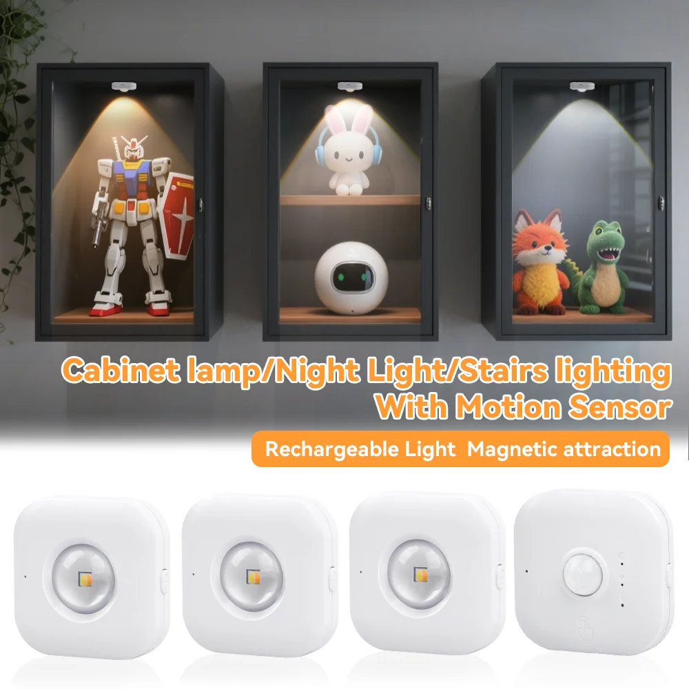 ضوء لاسلكي ضوء الليل محس حركة لطاولة السرير غرفة نوم المغناطيس خزانة الإضاءة لغرفة النوم خزانة بجانب السرير الدرج