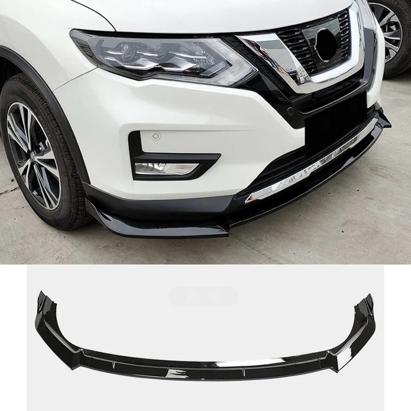 

Applicable To For Nissan Rogue Accessories 3Pcs Car Front Bumper Split Lip Body Kit Spoiler Diffuser Deflector 2017-21