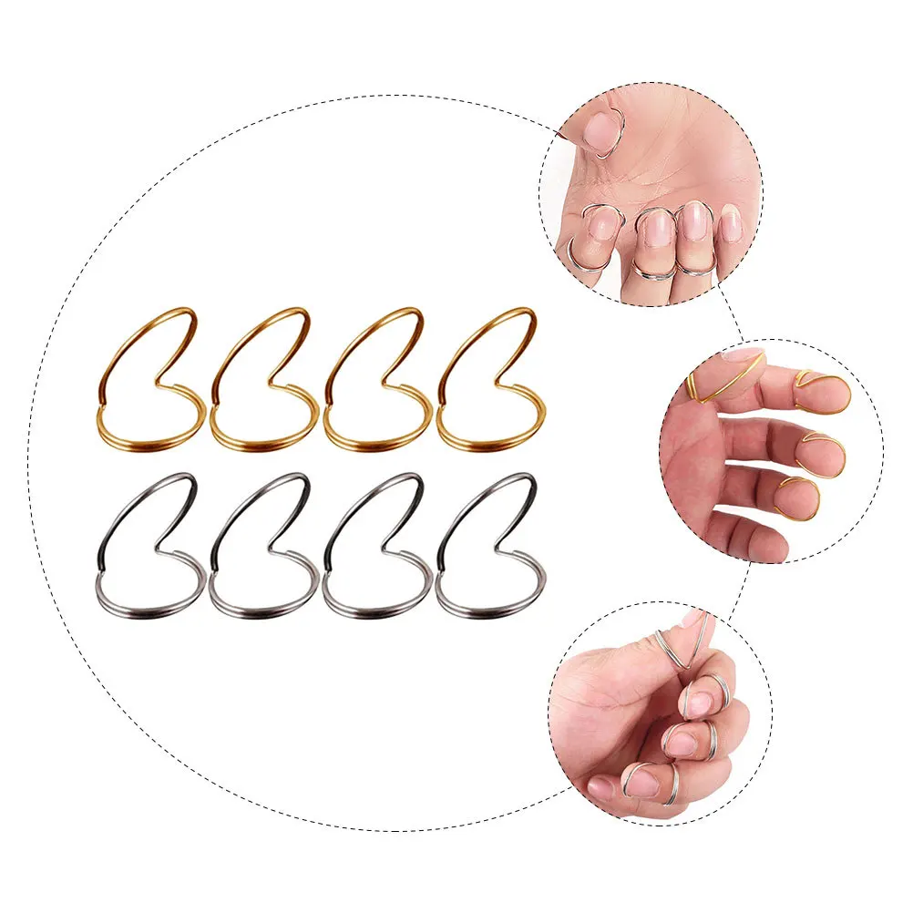 

8Pcs Guitar Picks Metal Durable Ergonomic Design Comfortable Fingertip Guards Creative Guitar Accessories Musical Supplies